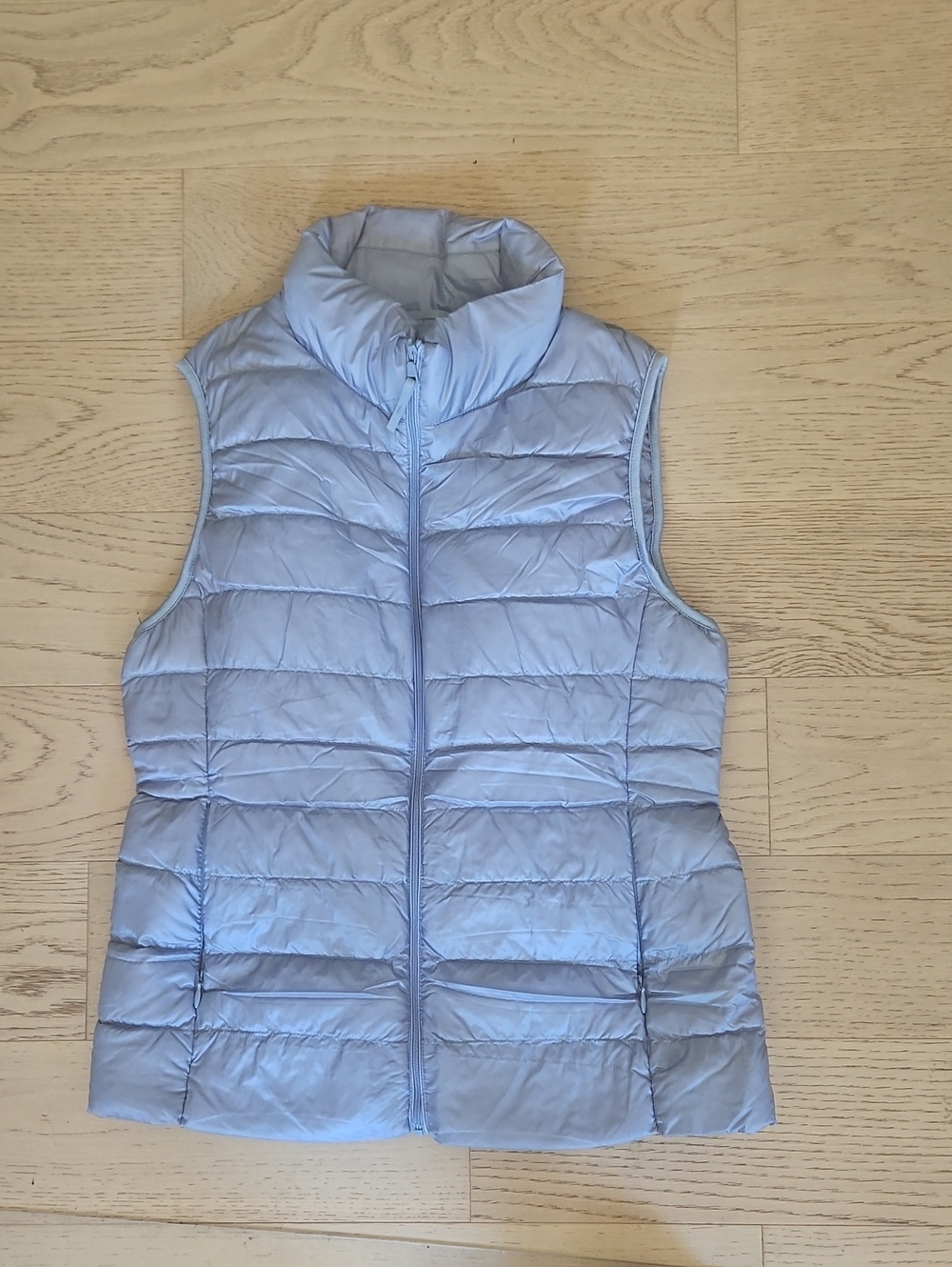 Uniqlo Light Blue Quilted Down-Style Vest